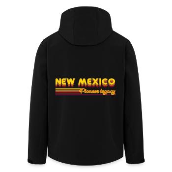 cooles New Mexico USA Bundesstaaten Design - Recycelte Männer Softshell-Jacke von Stanley/Stella - Schwarz - Hinten - AI Model Male 185 light (185cm)