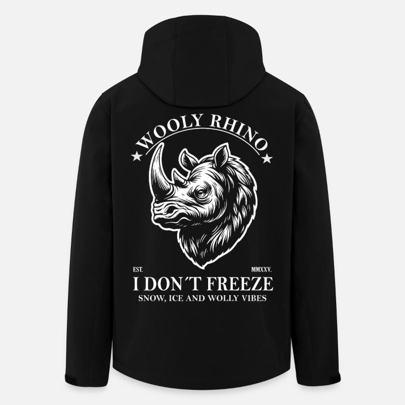 Wollnashorn - Ich friere nicht und Eiszeit Design - Recycelte Männer Softshell-Jacke von Stanley/Stella - Schwarz