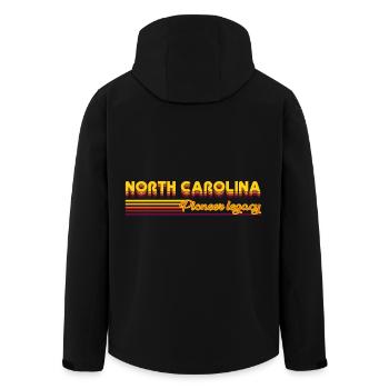 cooles North Carolina USA Bundesstaaten Design - Recycelte Männer Softshell-Jacke von Stanley/Stella - Schwarz - Hinten - AI Model Male 185 light (185cm)
