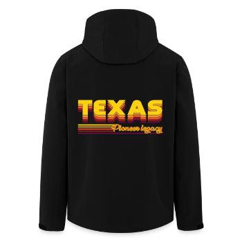 cooles Texas USA Bundesstaaten Design - Recycelte Männer Softshell-Jacke von Stanley/Stella - Schwarz - Hinten - AI Model Male 185 light (185cm)