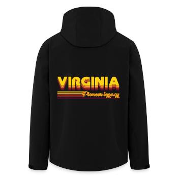 cool Virginie États-Unis États design - Veste softshell homme en polyester recyclé Stanley/Stella - noir - Dos - AI Model Male 185 light (185cm)