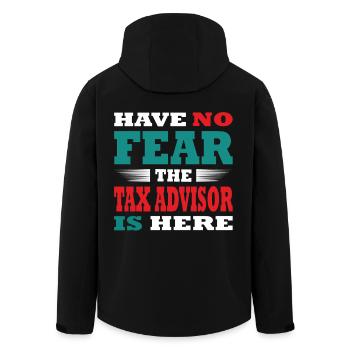 Have no Fear the Steuerberater is here Outfit - Recycelte Männer Softshell-Jacke von Stanley/Stella - Schwarz - Hinten - AI Model Male 185 light (185cm)