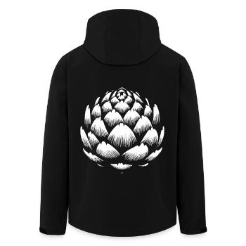 Design d’artichaut, beauté verte avec goût - Veste softshell homme en polyester recyclé Stanley/Stella - noir - Dos - AI Model Male 185 light (185cm)
