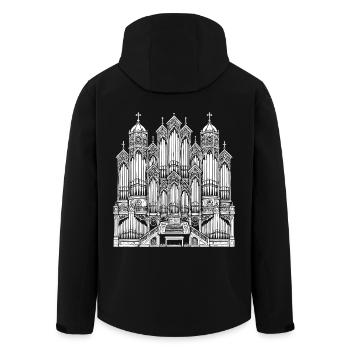 Orgel Design – Für Fans der majestätischen Kirchen - Recycelte Männer Softshell-Jacke von Stanley/Stella - Schwarz - Hinten - AI Model Male 185 light (185cm)