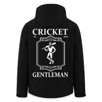 Cricket Gentleman – Stilvolles Sportler Design - Recycelte Männer Softshell-Jacke von Stanley/Stella - Schwarz - Hinten - AI Model Male 185 light (185cm)