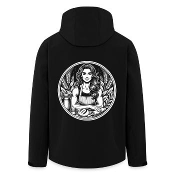 Un design de boulanger élégant pour les fans de boulanger - Veste softshell homme en polyester recyclé Stanley/Stella - noir - Dos - AI Model Male 185 light (185cm)