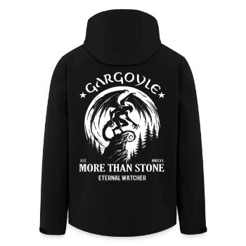 Gargoyle Design – More than Stone: Eternal Watcher - Recycelte Männer Softshell-Jacke von Stanley/Stella - Schwarz - Hinten - AI Model Male 185 light (185cm)