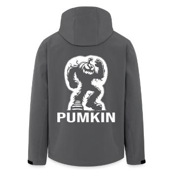 Cooles Kürbis Monster Design für den Halloween Fan - Recycelte Männer Softshell-Jacke von Stanley/Stella - Anthrazit - Hinten - AI Model Male 185 light (185cm)