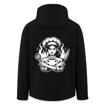 Un design de chef cool pour la femme chef - Veste softshell homme en polyester recyclé Stanley/Stella - noir - Dos - AI Model Male 185 light (185cm)