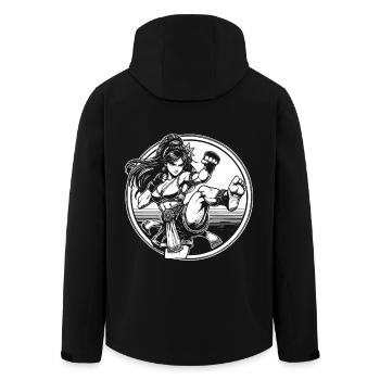 Boxeur thaïlandais cool - Design pour les combattantes fortes - Veste softshell homme en polyester recyclé Stanley/Stella - noir - Dos - AI Model Male 185 light (185cm)