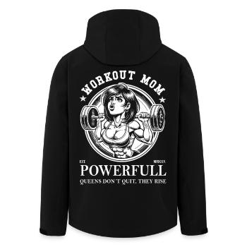 Workout Mom – Design for the Fitness Mom - Men’s Recycled Softshell Jacket by Stanley/Stella - black - Back - AI Model Male 185 light (185cm)