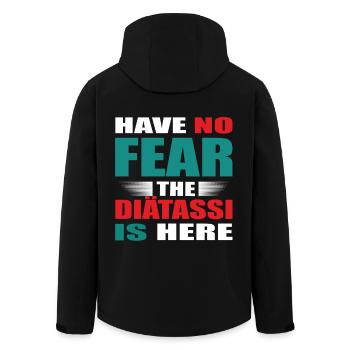 Have no Fear the Diätassi is here Outfit - Men’s Recycled Softshell Jacket by Stanley/Stella - black - Back - AI Model Male 185 light (185cm)