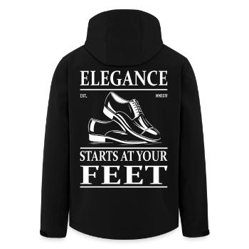 Patent Leather Shoes Design – Shiny and Elegant - Men’s Recycled Softshell Jacket by Stanley/Stella - black - Back - AI Model Male 185 light (185cm)