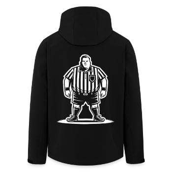 Conception de l’arbitre – Pour de vrais arbitres avec du style - Veste softshell homme en polyester recyclé Stanley/Stella - noir - Dos - AI Model Male 185 light (185cm)