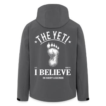 Yeti Design – Large Footprint - Men’s Recycled Softshell Jacket by Stanley/Stella - anthracite - Back - AI Model Male 185 light (185cm)