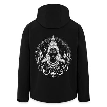 Shiva Design – Spiritual Power - Men’s Recycled Softshell Jacket by Stanley/Stella - black - Back - AI Model Male 185 light (185cm)