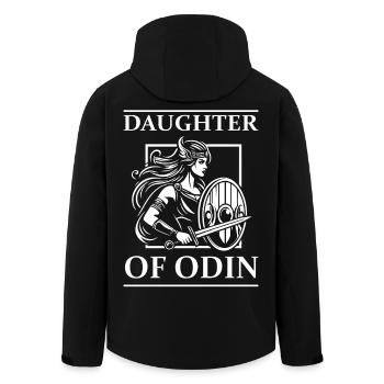 Viking Shield Maiden Design – Strong & Bold - Men’s Recycled Softshell Jacket by Stanley/Stella - black - Back - AI Model Male 185 light (185cm)