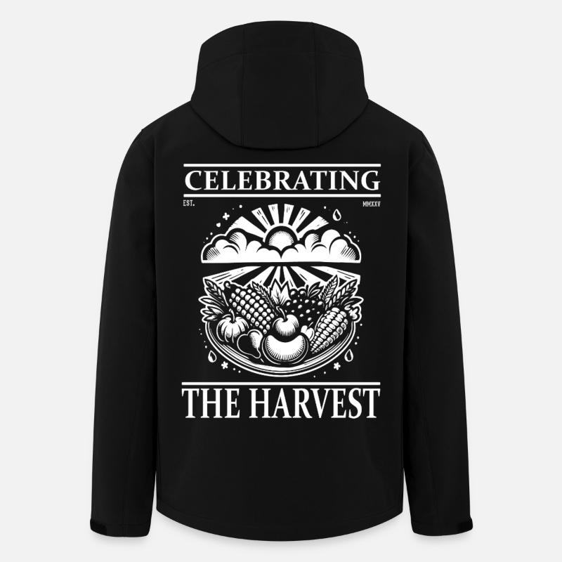 Erntedank Design – Celebrating the Harvest - Recycelte Männer Softshell-Jacke von Stanley/Stella - Schwarz