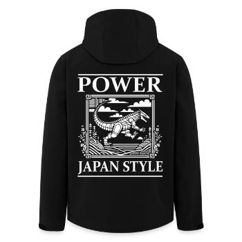 Comic Kaiju Power Design - Japan Style - Recycelte Männer Softshell-Jacke von Stanley/Stella - Schwarz - Hinten - AI Model Male 185 light (185cm)