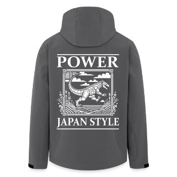 Comic Kaiju Power Design - Japan Style - Recycelte Männer Softshell-Jacke von Stanley/Stella - Anthrazit - Hinten - AI Model Male 185 light (185cm)