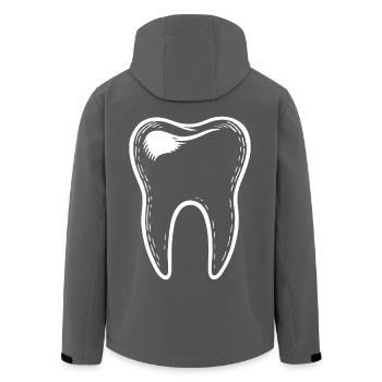 Molenzahn Design – Sourire avec mordant - Veste softshell homme en polyester recyclé Stanley/Stella - charbon - Dos - AI Model Male 185 light (185cm)