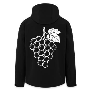 Weintrauben Design – Fruchtig & Stilvoll - Recycelte Männer Softshell-Jacke von Stanley/Stella - Schwarz - Hinten - AI Model Male 185 light (185cm)