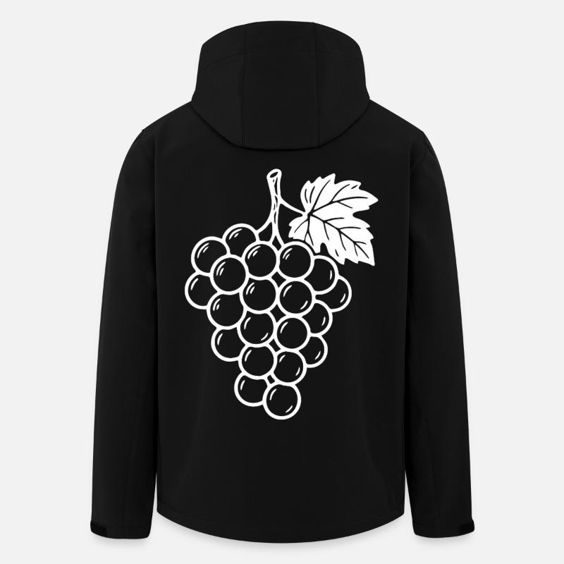 Grapes Design – Fruity & Stylish - Men’s Recycled Softshell Jacket by Stanley/Stella - black