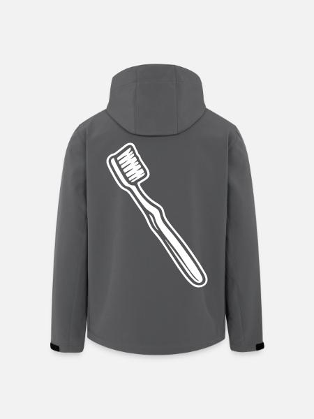 Toothbrush Design – Clean & Fun - Men’s Recycled Softshell Jacket by Stanley/Stella - black
