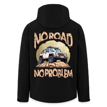 Off-Road Vehicle Driver - Men’s Recycled Softshell Jacket by Stanley/Stella - black - Back - AI Model Male 185 light (185cm)