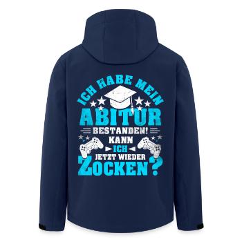 Abitur Abi Abschluss Schule Gamer Gaming Geschenk - Recycelte Männer Softshell-Jacke von Stanley/Stella - Navy - Hinten - AI Model Male 185 light (185cm)