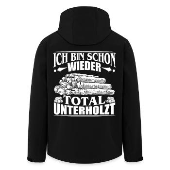 BOIS SAW BOINSAW CADEAU FOREST FÖRSTER PROFESSION - Veste softshell homme en polyester recyclé Stanley/Stella - noir - Dos - AI Model Male 185 light (185cm)