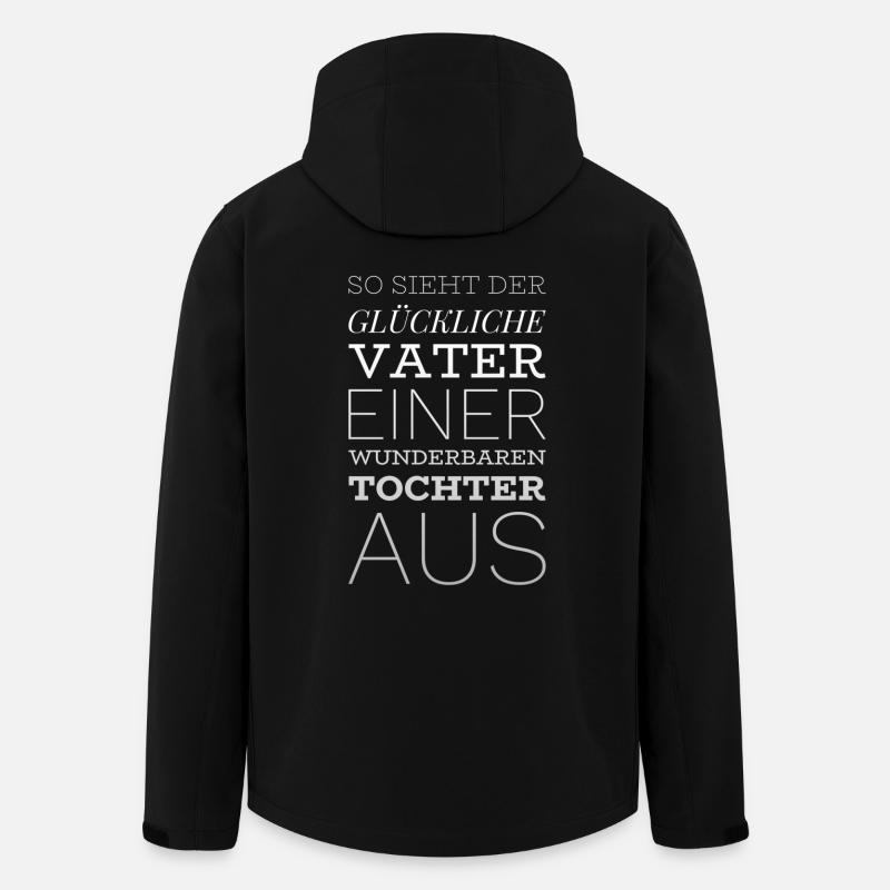 GLÜCKLICHER VATER EINER TOCHTER - Recycelte Männer Softshell-Jacke von Stanley/Stella - Schwarz
