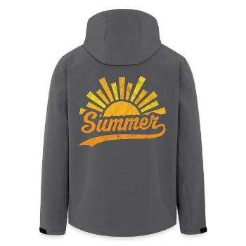 Soleil d’été - Veste softshell homme en polyester recyclé Stanley/Stella - noir - Dos - AI Model Male 185 light (185cm)