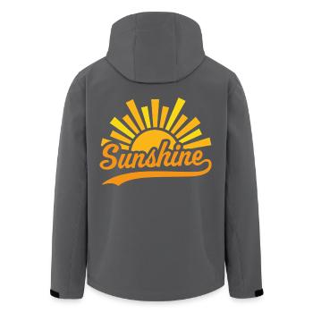 Sunshine Sun - Men’s Recycled Softshell Jacket by Stanley/Stella - black - Back - AI Model Male 185 light (185cm)