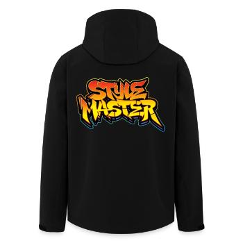 STYLE MASTER Graffiti Schriftzug - Recycelte Männer Softshell-Jacke von Stanley/Stella - Schwarz - Hinten - AI Model Male 185 light (185cm)