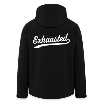 Exhausted - Men’s Recycled Softshell Jacket by Stanley/Stella - black - Back - AI Model Male 185 light (185cm)