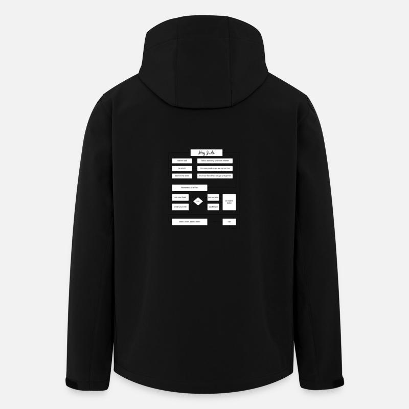 Hey Jude Flowchart - Men’s Recycled Softshell Jacket by Stanley/Stella - black