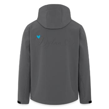 Dylan Nom Prénom Calligraphie Coeur - Veste softshell homme en polyester recyclé Stanley/Stella - noir - Dos - AI Model Male 185 light (185cm)