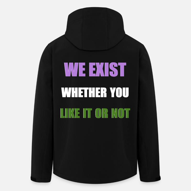 Nous existons - Genderqueer Flag - Veste softshell homme en polyester recyclé Stanley/Stella - noir