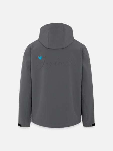 Jayden Nom Prénom Calligraphie Coeur - Veste softshell homme en polyester recyclé Stanley/Stella - noir