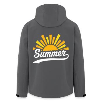 Summer Sun - Men’s Recycled Softshell Jacket by Stanley/Stella - black - Back - AI Model Male 185 light (185cm)