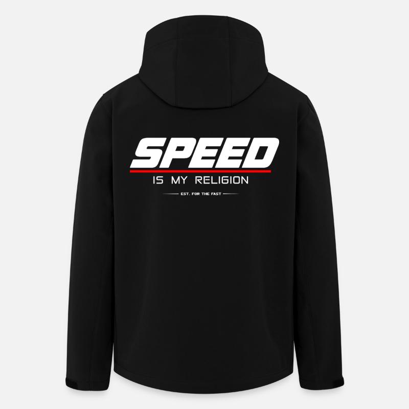 SPEED_IS_MY_RELIGION - Men’s Recycled Softshell Jacket by Stanley/Stella - black
