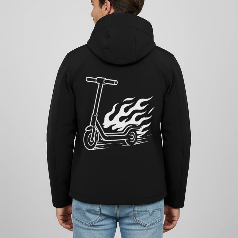 Conception de scooter électrique – Vitesse et queue de feu Veste softshell homme en polyester recyclé Stanley/Stella