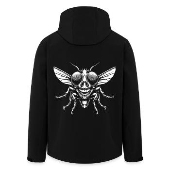 Drôle de mouche domestique – Laide et souriante - Veste softshell homme en polyester recyclé Stanley/Stella - noir - Dos - AI Model Male 185 light (185cm)