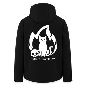 Purr-gatory White - Men’s Recycled Softshell Jacket by Stanley/Stella - black - Back - AI Model Male 185 light (185cm)