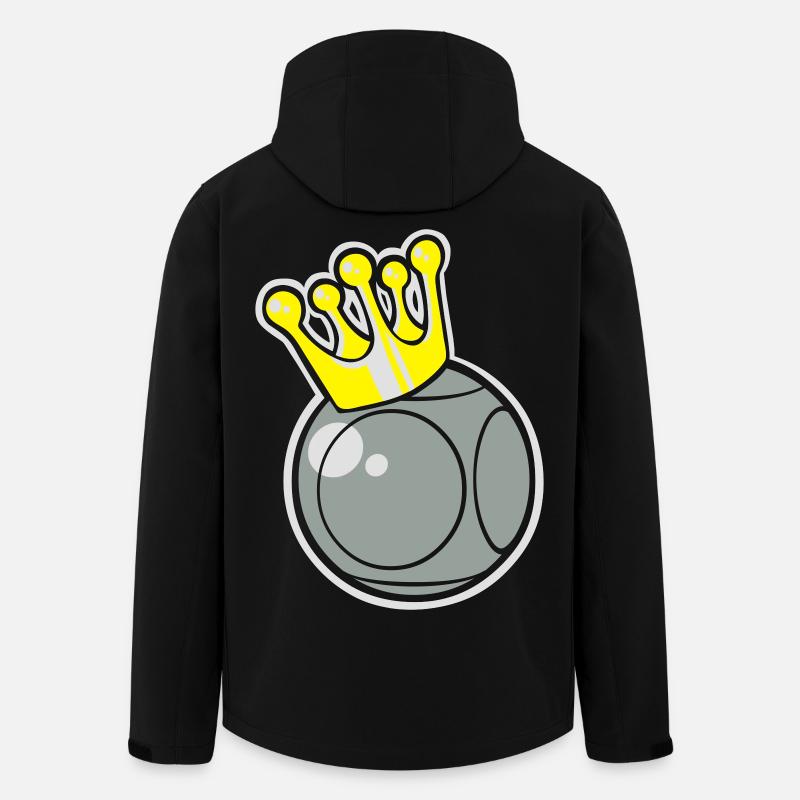 roi pétanque logo flex - Veste softshell homme en polyester recyclé Stanley/Stella - noir