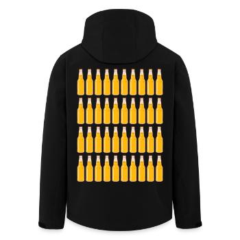 40e anniversaire Bouteilles de bière Bière Quarante - Veste softshell homme en polyester recyclé Stanley/Stella - noir - Dos - AI Model Male 185 light (185cm)