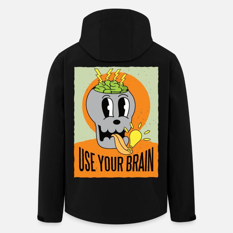 Use your brain - Men’s Recycled Softshell Jacket by Stanley/Stella - black