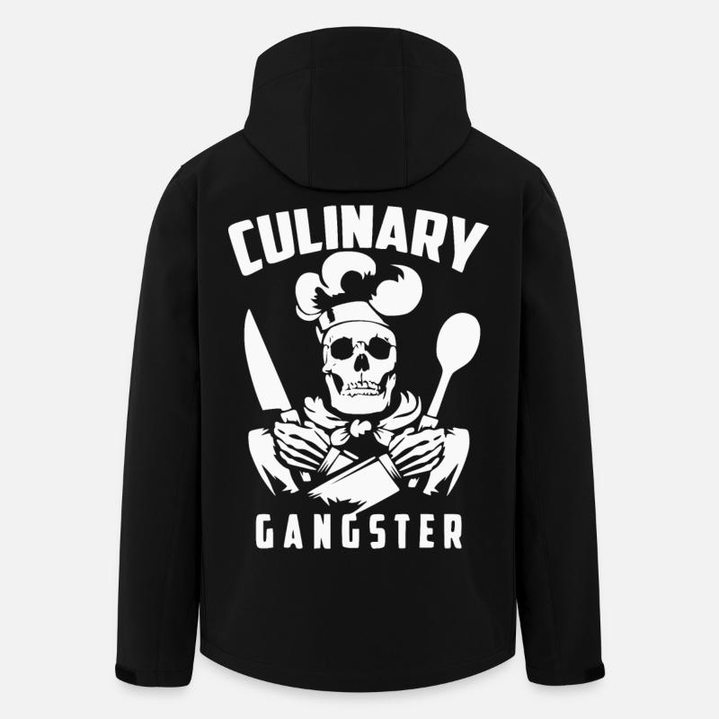 Culinary Gangster Skeleton Chef - Recycelte Männer Softshell-Jacke von Stanley/Stella - Schwarz