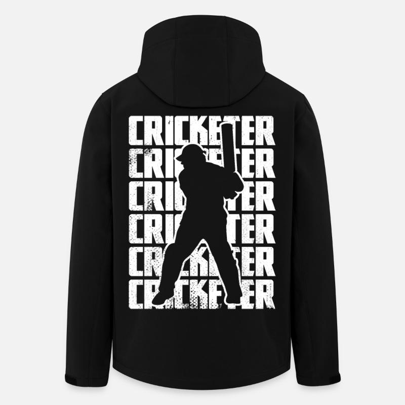 Funny cricketer - Men’s Recycled Softshell Jacket by Stanley/Stella - black